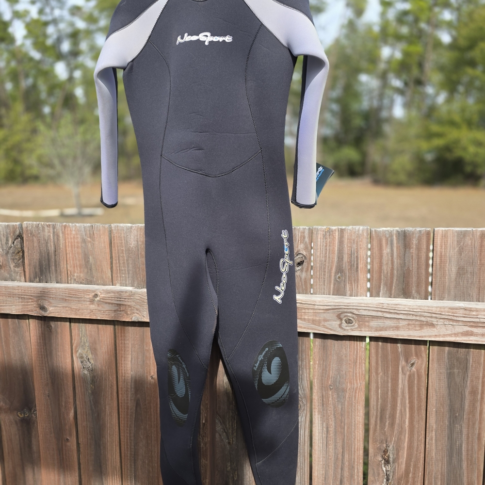 NeoSport Full-Length Black and Gray Wetsuit